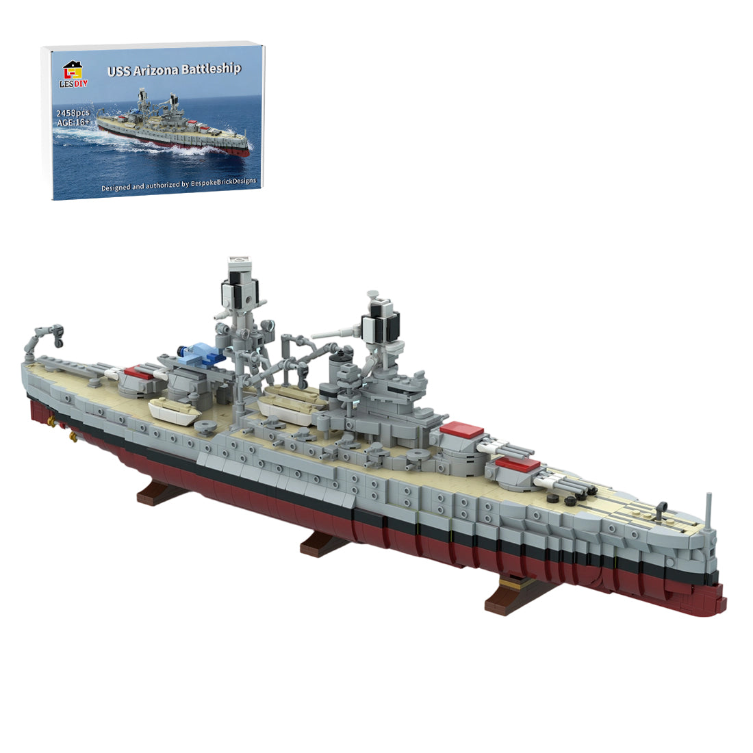 MOC-275741 USS Arizona Klemmbausteine