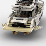 MOC-256391 Luxury Flybridge Yacht Klemmbausteine
