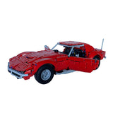 Amerikanischer Sportwagen, Muscle Car im Maßstab 1:8 mit Lichtern Klemmbausteine - LesDiy - Klemmbausteine