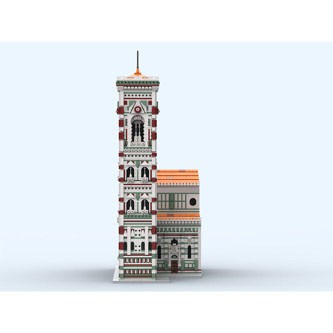 MOC-276345 Teilansicht des Doms von Florenz und Giottos Campanile Klemmbausteine
