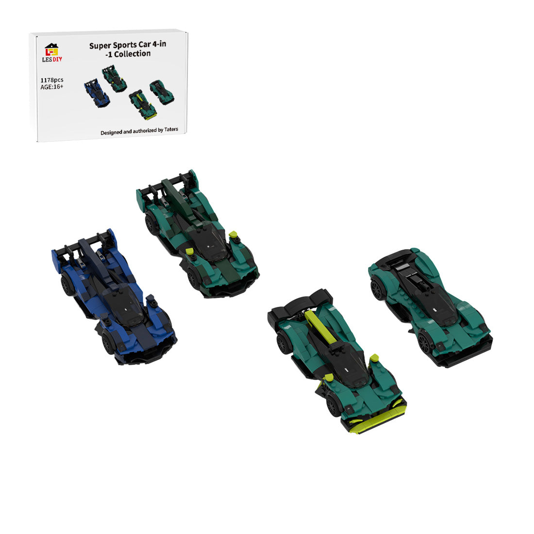 MOC-265825 Aston Martin Valkyrie 4-in-1 Bundle Klemmbausteine