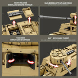 Britischer Militärpanzer im Maßstab 1/30 Klemmbausteine - LesDiyAAA