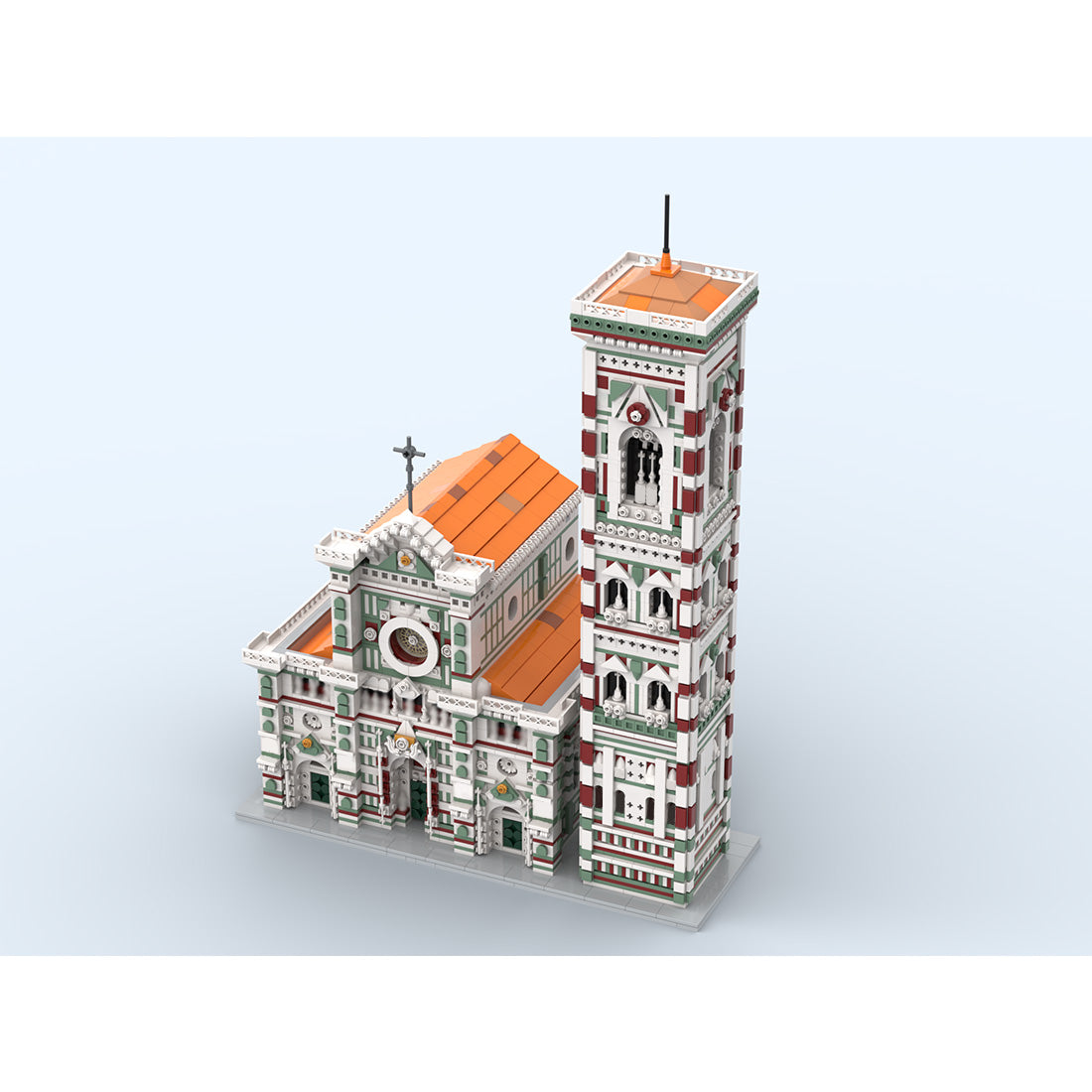 MOC-276345 Teilansicht des Doms von Florenz und Giottos Campanile Klemmbausteine