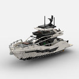 MOC-256391 Luxury Flybridge Yacht Klemmbausteine