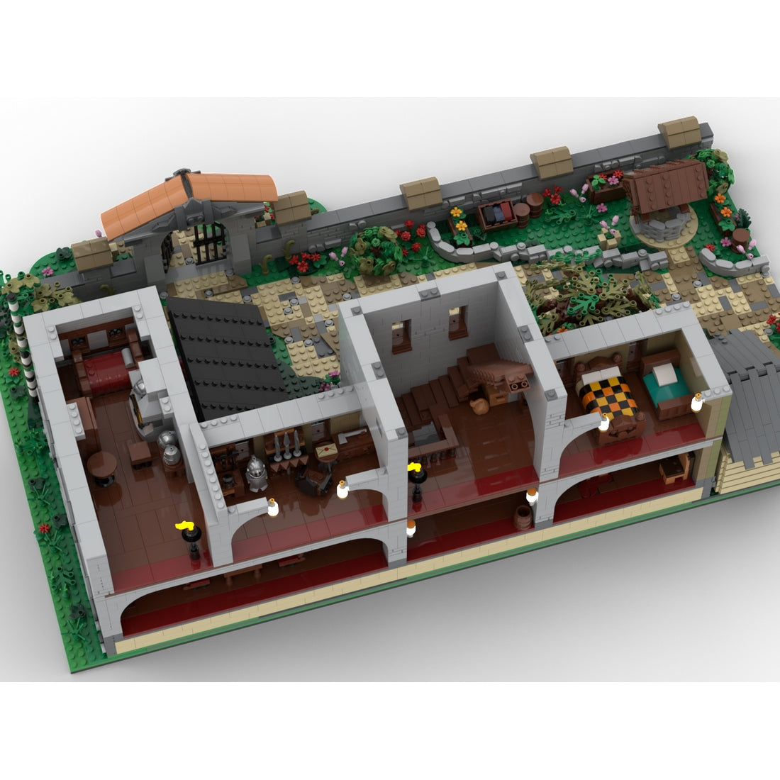 MOC-274686 Mittelalterliches Herrenhaus (saubere Version) Klemmbausteine
