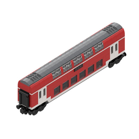 DB Doppelstock-Personenwagen zweiter Klasse Klemmbausteine-LesDiy-Klemmbausteine