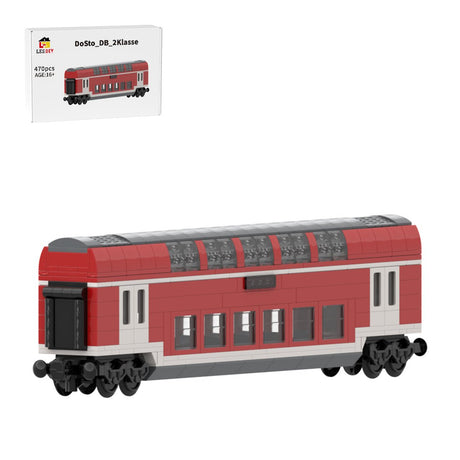 DB Doppelstock-Personenwagen zweiter Klasse Klemmbausteine-LesDiy-Klemmbausteine