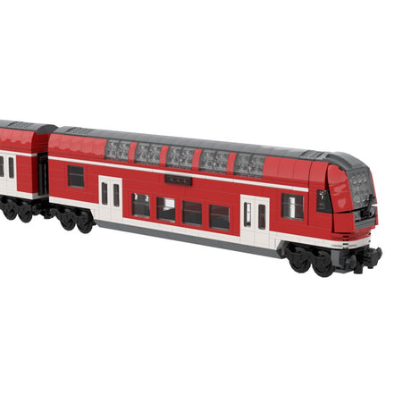 DB Doppelstock-Personenwagen zweiter Klasse Klemmbausteine-LesDiy-Klemmbausteine