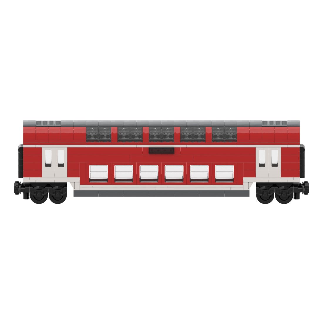 DB Doppelstock-Personenwagen zweiter Klasse Klemmbausteine-LesDiy-Klemmbausteine