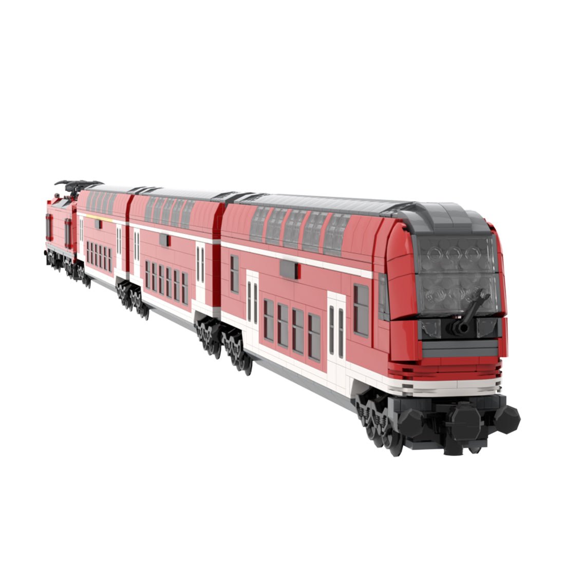 DB-Elektrische Doppelstock-Pendlerlokomotive Klemmbausteine-LesDiy-Klemmbausteine