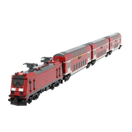 DB-Elektrische Doppelstock-Pendlerlokomotive Klemmbausteine-LesDiy-Klemmbausteine