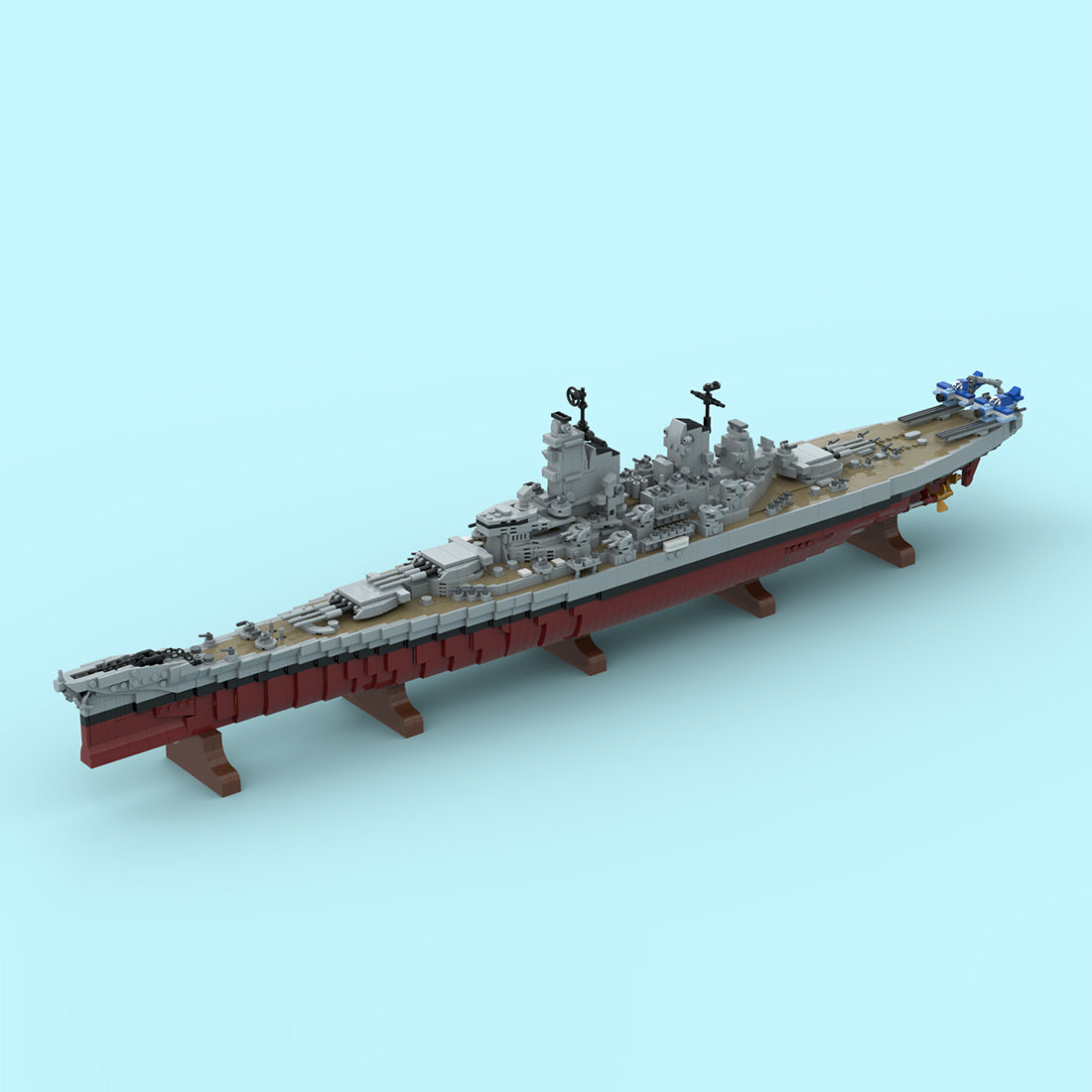 MOC-270039 Schlachtschiff der Iowa-Klasse Klemmbausteine