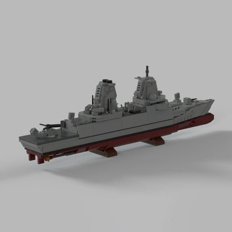 Deutsche Militärfregatte F126 im Maßstab 1/485 Klemmbausteine - LesDiyproduct_type##