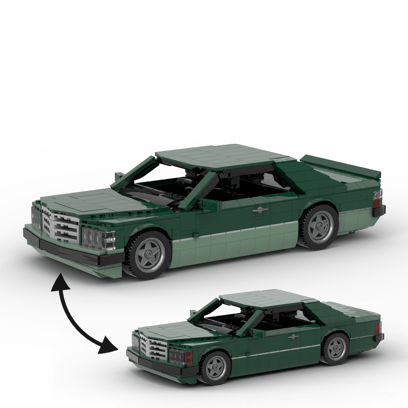 Deutsches Grand-Touring-Coupé der 1980er Jahre Klemmbausteine(GoBricks)-LesDiy-Klemmbausteine