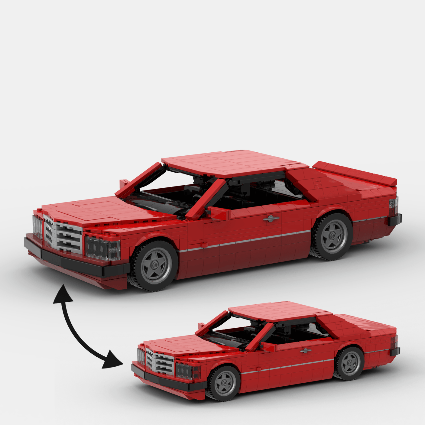 Deutsches Grand-Touring-Coupé der 1980er Jahre Klemmbausteine(GoBricks)-LesDiy-Klemmbausteine
