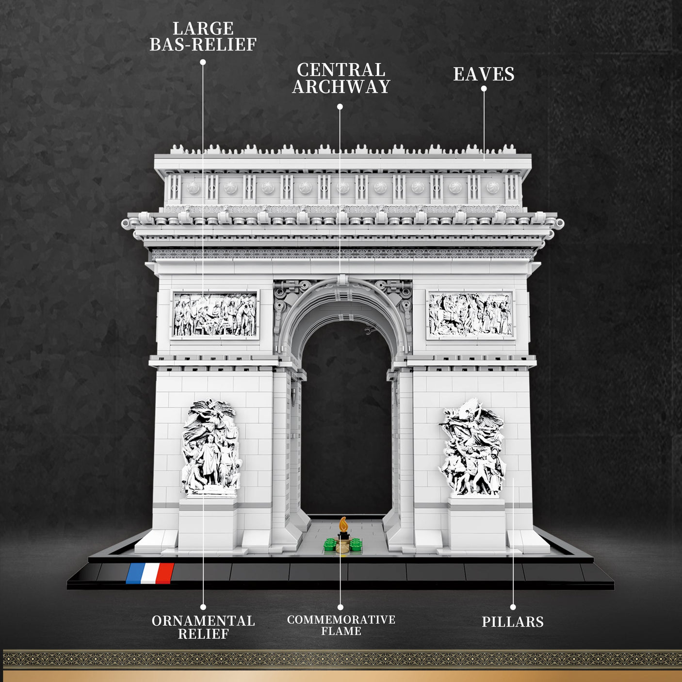 ReoBrix 66024 Famous Landmark Arc de Triomphe Klemmbausteine - LesDiy - Klemmbausteine