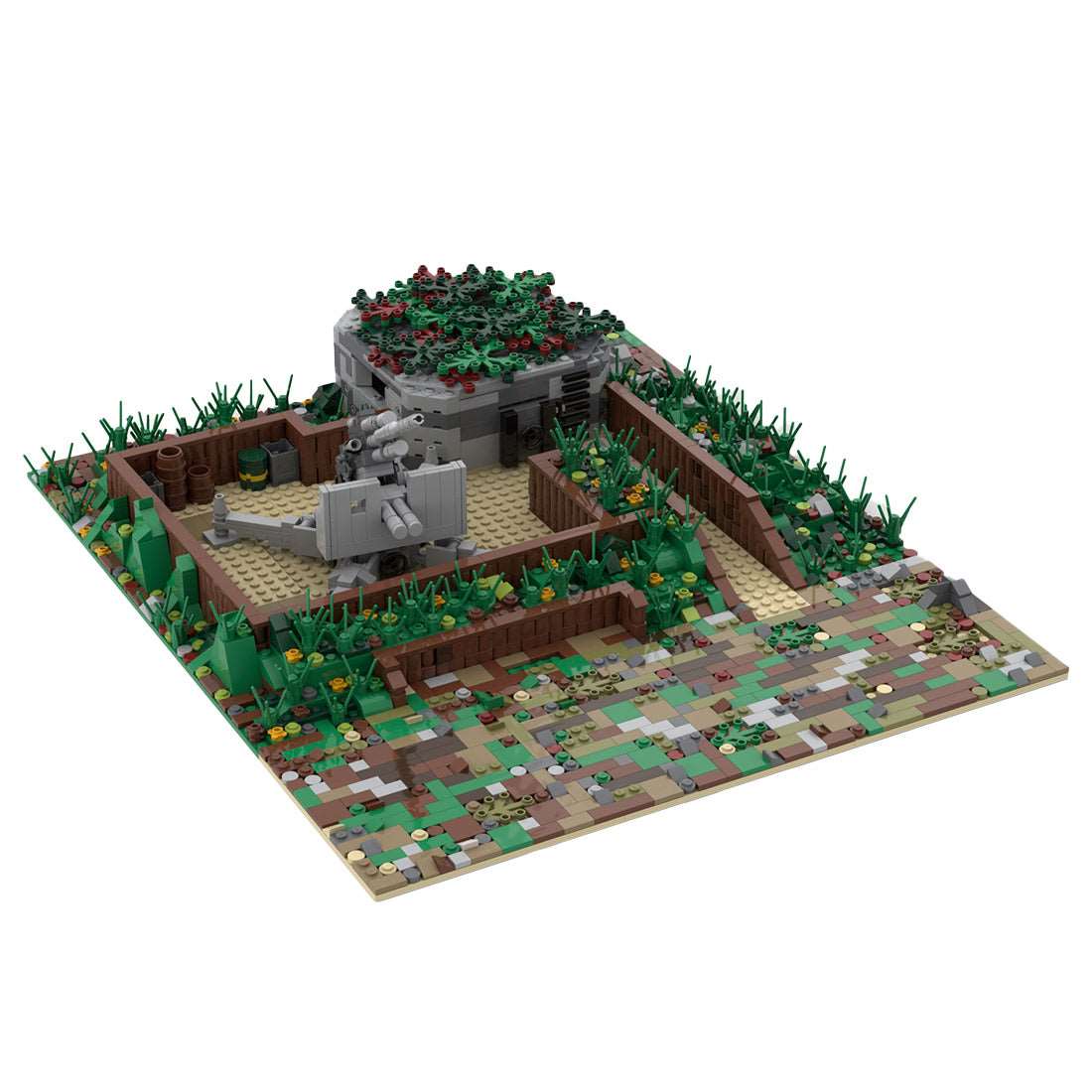 Flak - Artillerie - Festungsszene Klemmbausteine - LesDiyproduct_type##