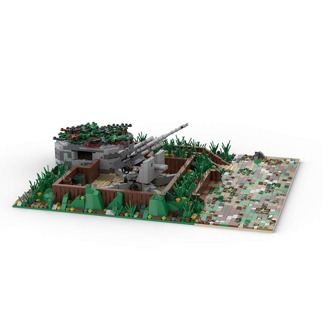 Flak - Artillerie - Festungsszene Klemmbausteine - LesDiyproduct_type##