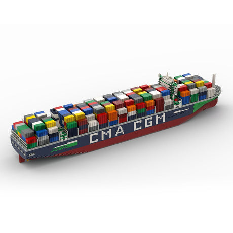France's Largest Active JacquesSaadé - class Container Ship Klemmbausteine - LesDiy - Klemmbausteine