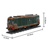 Italy Diesel Locomotive D.445 Train Klemmbausteine - LesDiy - Klemmbausteine