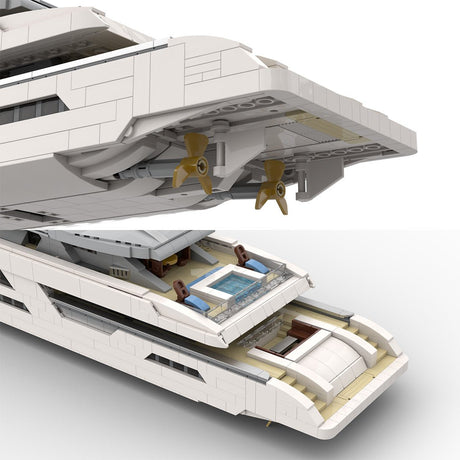 Midi - Scale Yacht - White Version Klemmbausteine - LesDiy - Klemmbausteine