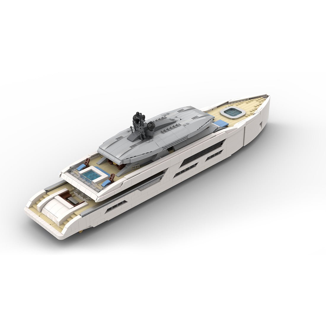 Midi - Scale Yacht - White Version Klemmbausteine - LesDiy - Klemmbausteine