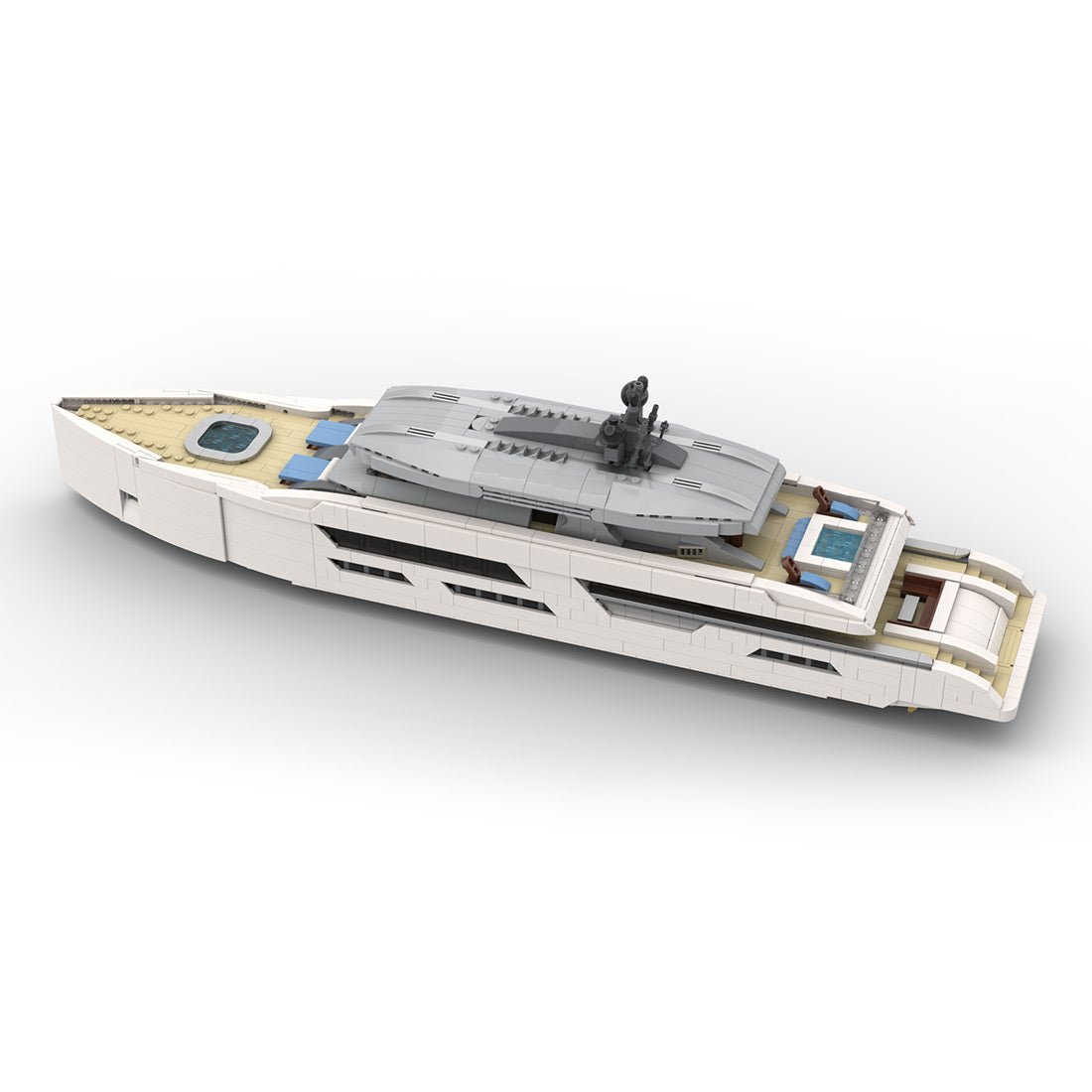 Midi - Scale Yacht - White Version Klemmbausteine - LesDiy - Klemmbausteine