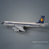 MOC - 105999 1/80 Scale Boeing 707 - Lufthansa Klemmbausteine - LesDiy - Klemmbausteine
