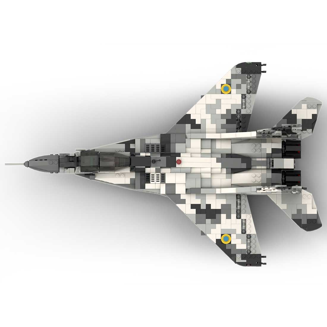 MOC - 106680 Ukraine Mig - 29 "The Ghost of Kyiv" - 1/35 Klemmbausteine - LesDiy - Klemmbausteine