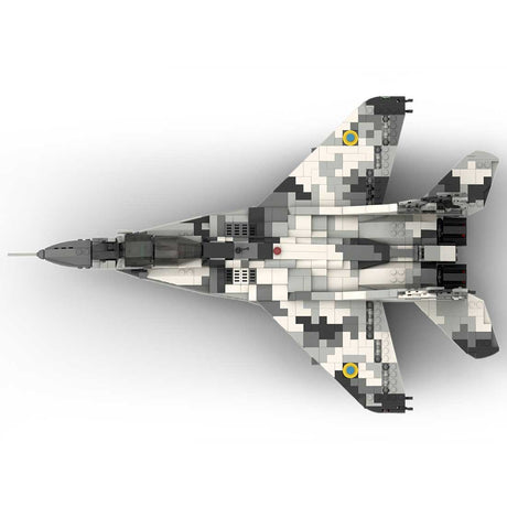 MOC - 106680 Ukraine Mig - 29 "The Ghost of Kyiv" - 1/35 Klemmbausteine - LesDiy - Klemmbausteine