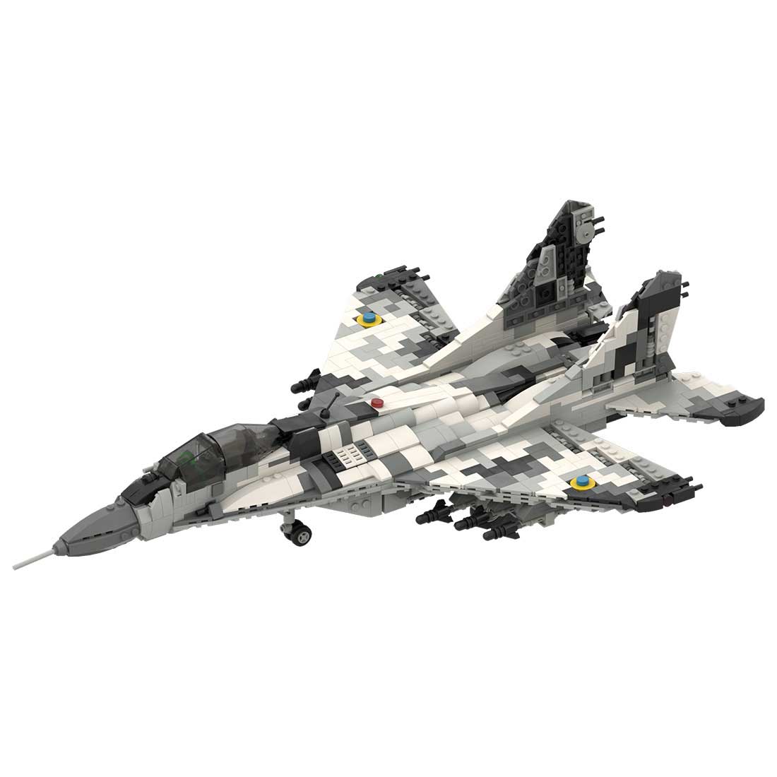 MOC - 106680 Ukraine Mig - 29 "The Ghost of Kyiv" - 1/35 Klemmbausteine - LesDiy - Klemmbausteine