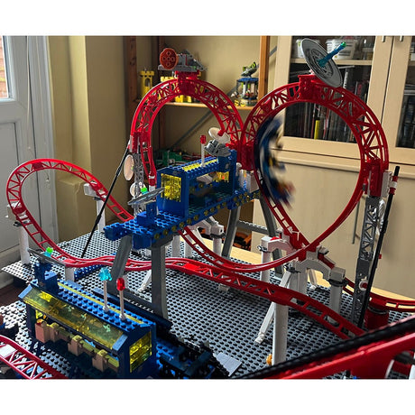 MOC - 107973 Achterbahn mit Doppelschleife Klemmbausteine - LesDiy - Klemmbausteine