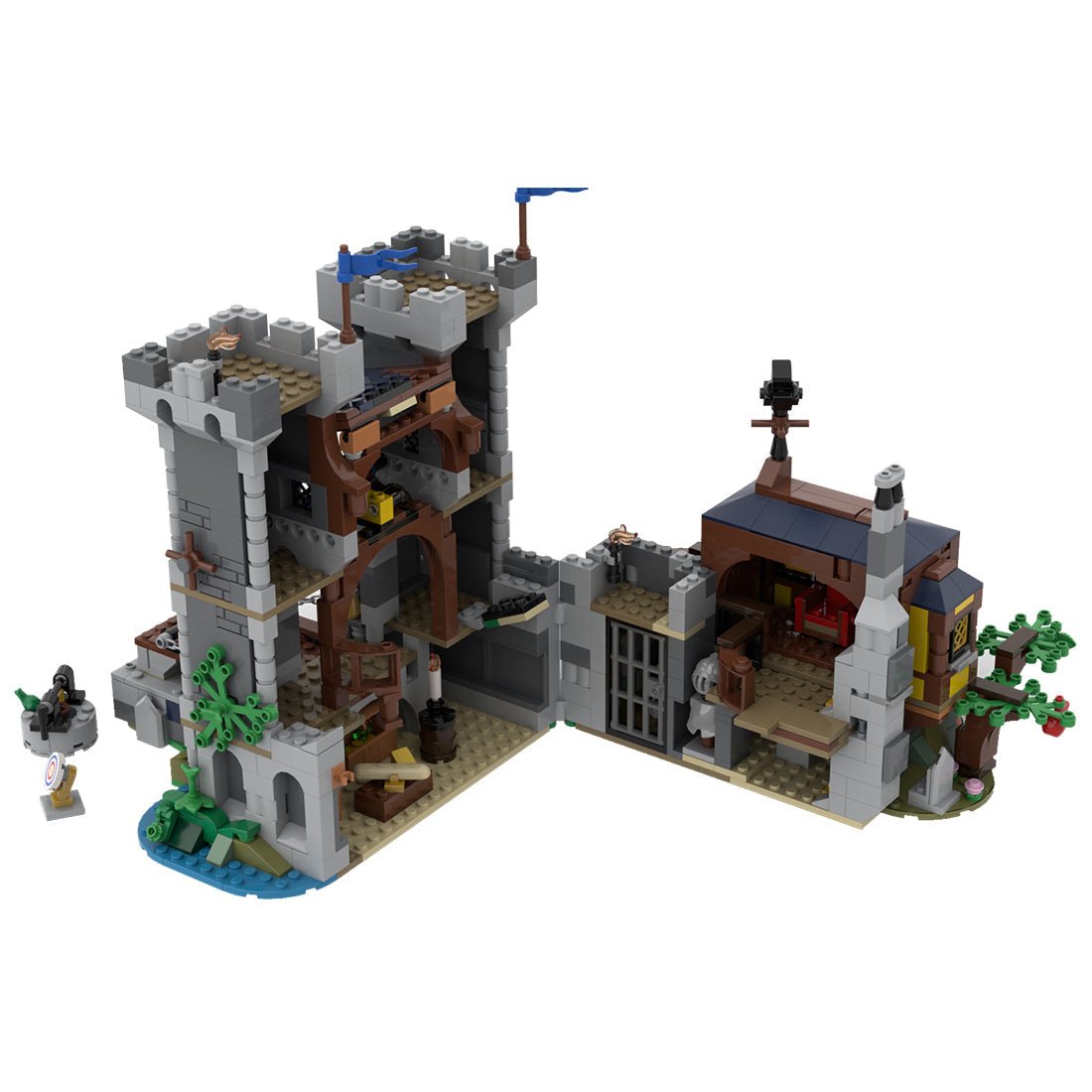 MOC - 108731 Fort des mittelalterlichen Schwarzen Sakers Klemmbausteine - LesDiy - Klemmbausteine