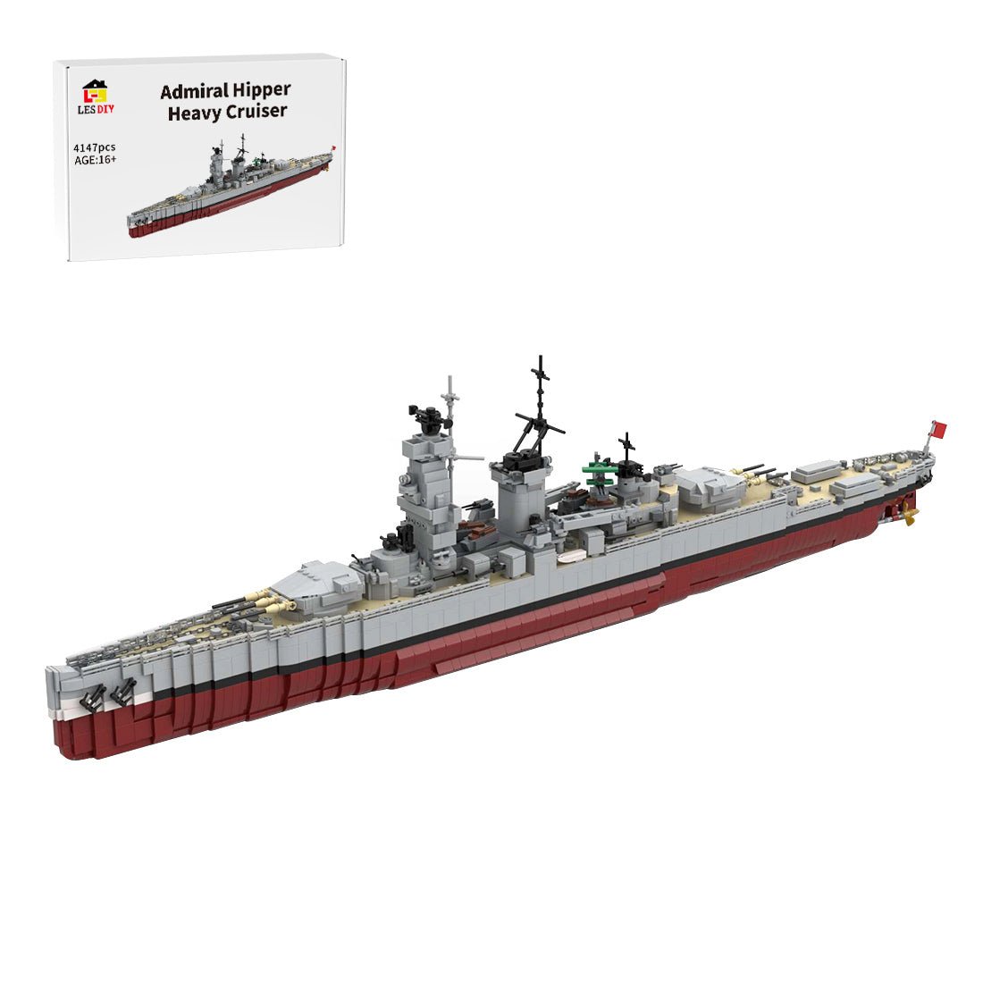 MOC - 114297 1/200 Admiral Graf Spee Klemmbausteine - LesDiy - Klemmbausteine