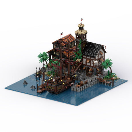 MOC - 114510 Piratenstadt Port Sauvage Klemmbausteine - LesDiy - Klemmbausteine
