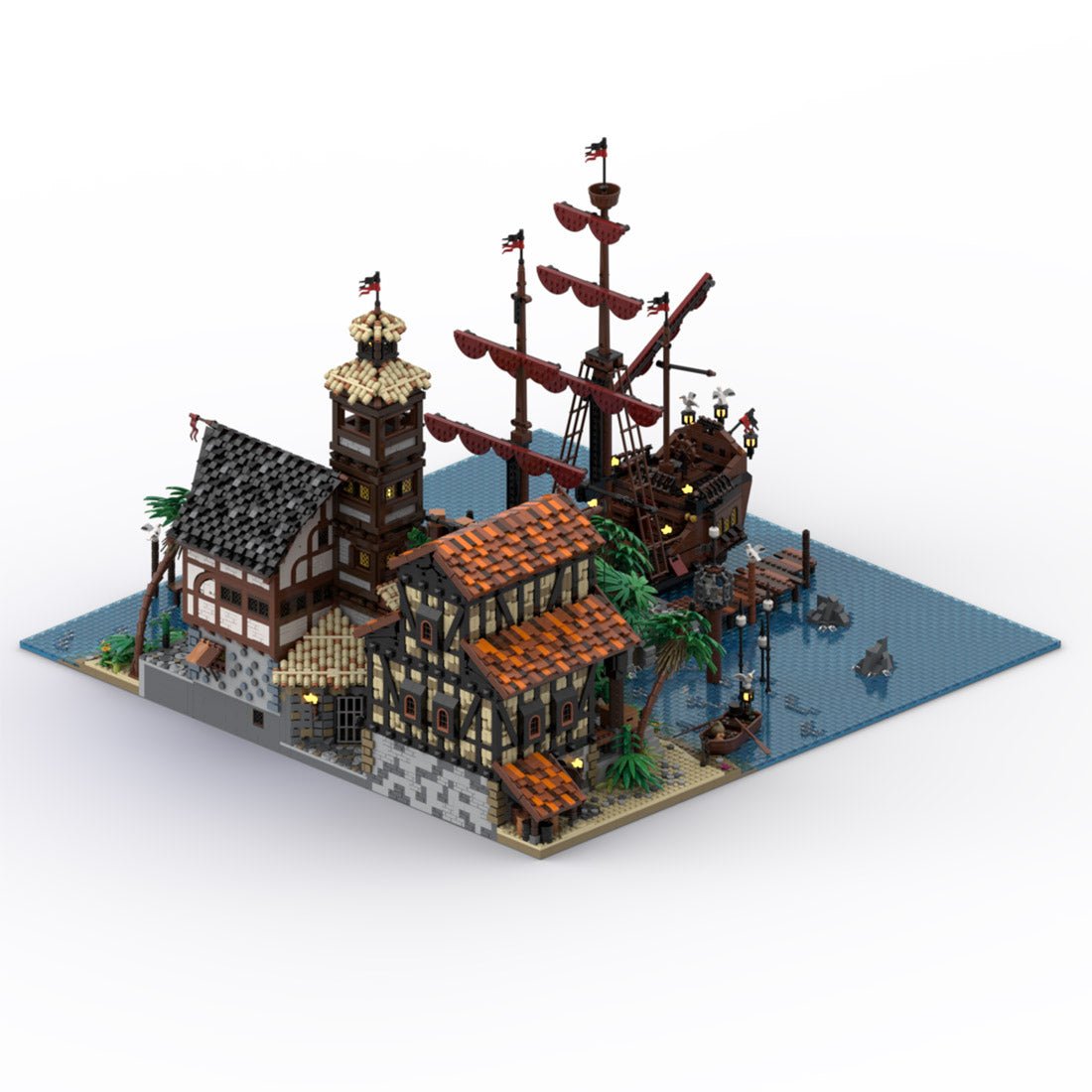 MOC - 114510 Piratenstadt Port Sauvage Klemmbausteine - LesDiy - Klemmbausteine