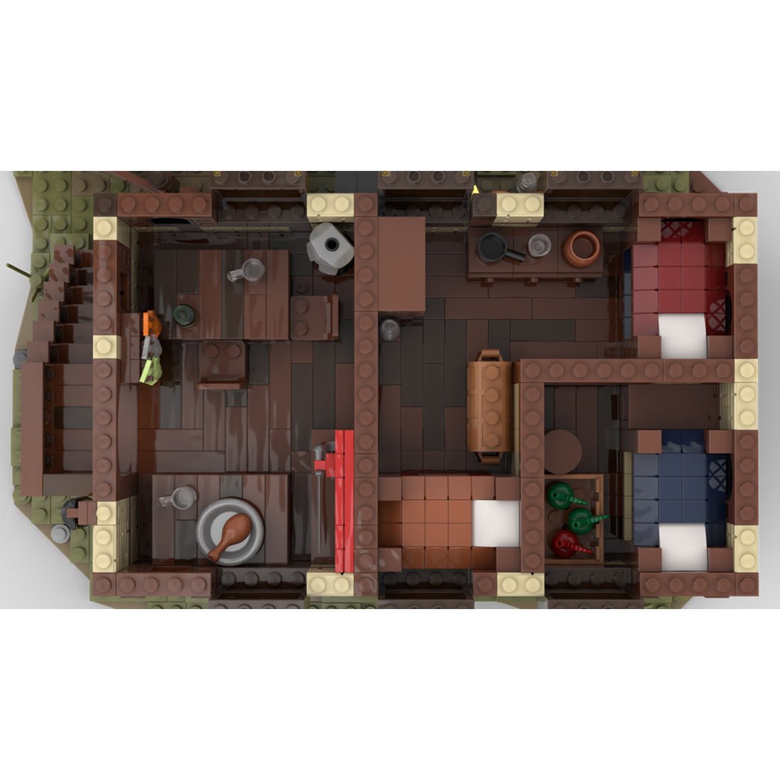 MOC - 114686 Medieval Trader`s House & Farm Klemmbausteine - LesDiy - Klemmbausteine