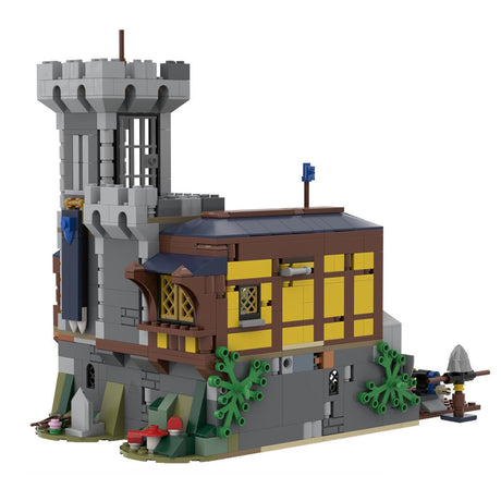 MOC - 115655 Mittelalterlicher schwarzer Sakerturm Klemmbausteine - LesDiy - Klemmbausteine