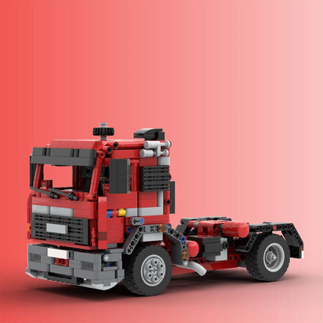 MOC - 119907 Tieflader mit Kranwagen Klemmbausteine - LesDiy - Klemmbausteine