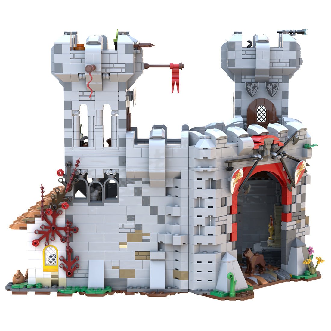 MOC - 120736 Mittelalterliche Burg Klemmbausteine - LesDiy - Klemmbausteine