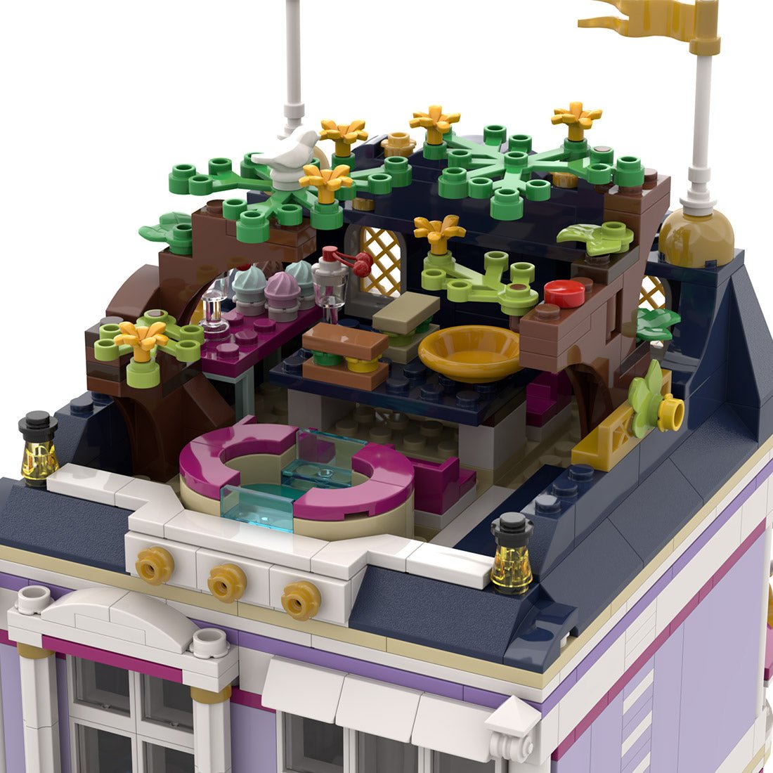 MOC - 121401 Heartlake Grand Hotel (2021) Modular Alt Build Klemmbausteine - LesDiy - Klemmbausteine