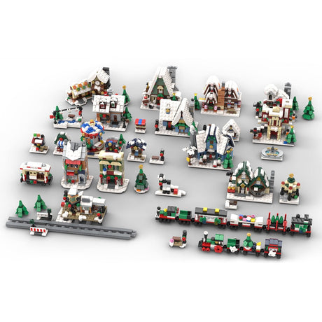 MOC - 124484 Mini Winter Village Collection 2022 - The Full Set Klemmbausteine - LesDiy - Klemmbausteine