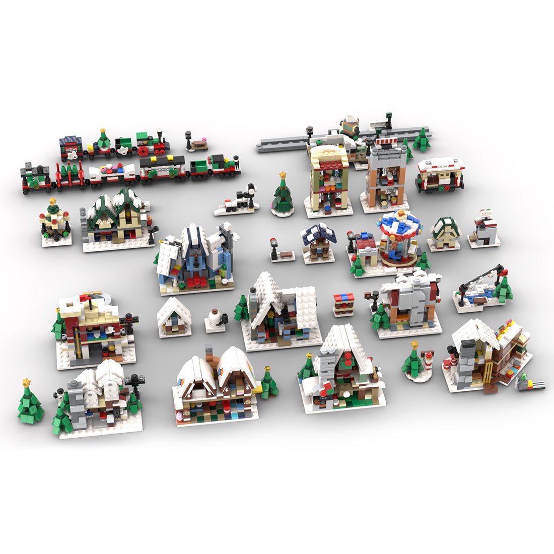 MOC - 124484 Mini Winter Village Collection 2022 - The Full Set Klemmbausteine - LesDiy - Klemmbausteine