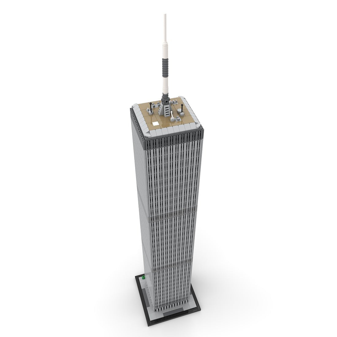MOC - 127129 World Trade Center 1:800 Scale (North Tower) Klemmbausteine - LesDiy - Klemmbausteine