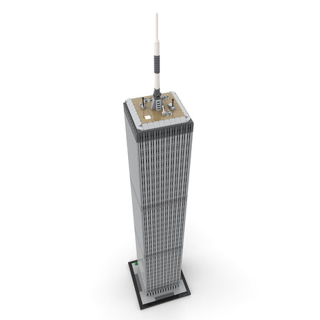 MOC - 127129 World Trade Center 1:800 Scale (North Tower) Klemmbausteine - LesDiy - Klemmbausteine