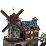 MOC - 131416 Mittelalterliche animierte elektrische Windmühle Klemmbausteine - LesDiy - Klemmbausteine