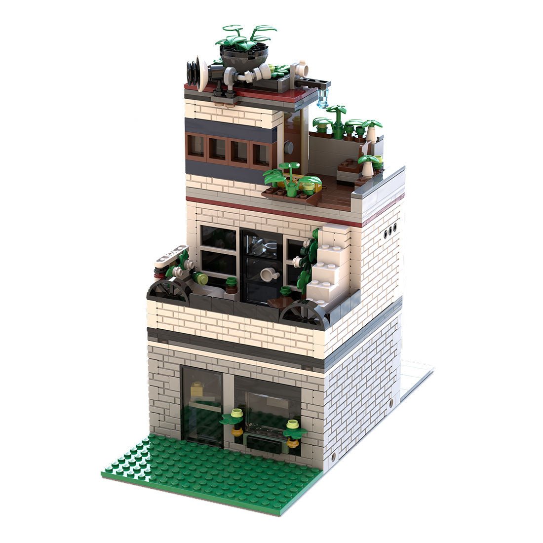 MOC - 131435 3 - in - 1 Fashion Store + Design Studio + Flower Shop Klemmbausteine - LesDiy - Klemmbausteine