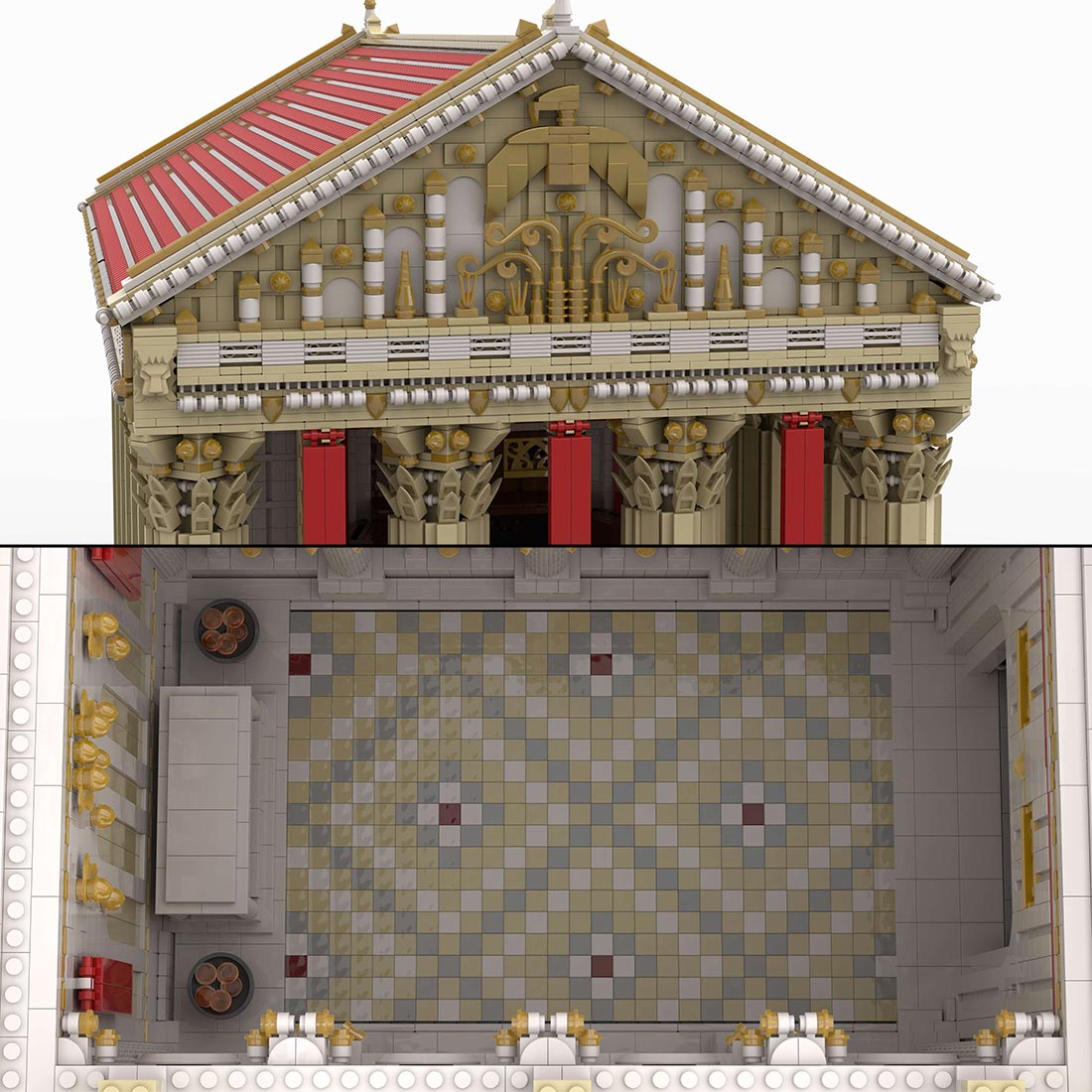 MOC - 136729 Antiker römischer Tempel Klemmbausteine - LesDiy - Klemmbausteine