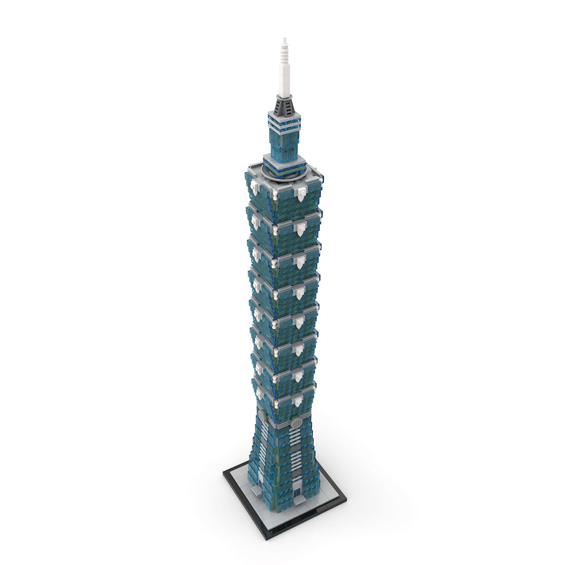 MOC - 136995 1:800 Scale Taipei 101 Klemmbausteine - LesDiy - Klemmbausteine