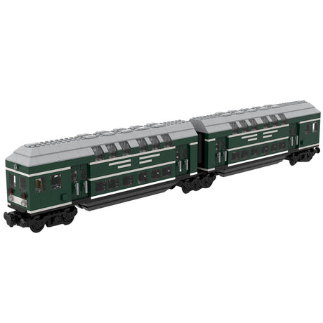MOC - 139977 German Doppelstockwagen train car vagon Klemmbausteine - LesDiy - Klemmbausteine